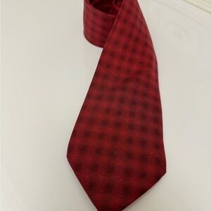 Authentic Vintage Hermes Paris 100% Silk Plaid Patterned‎ Tie Made in France